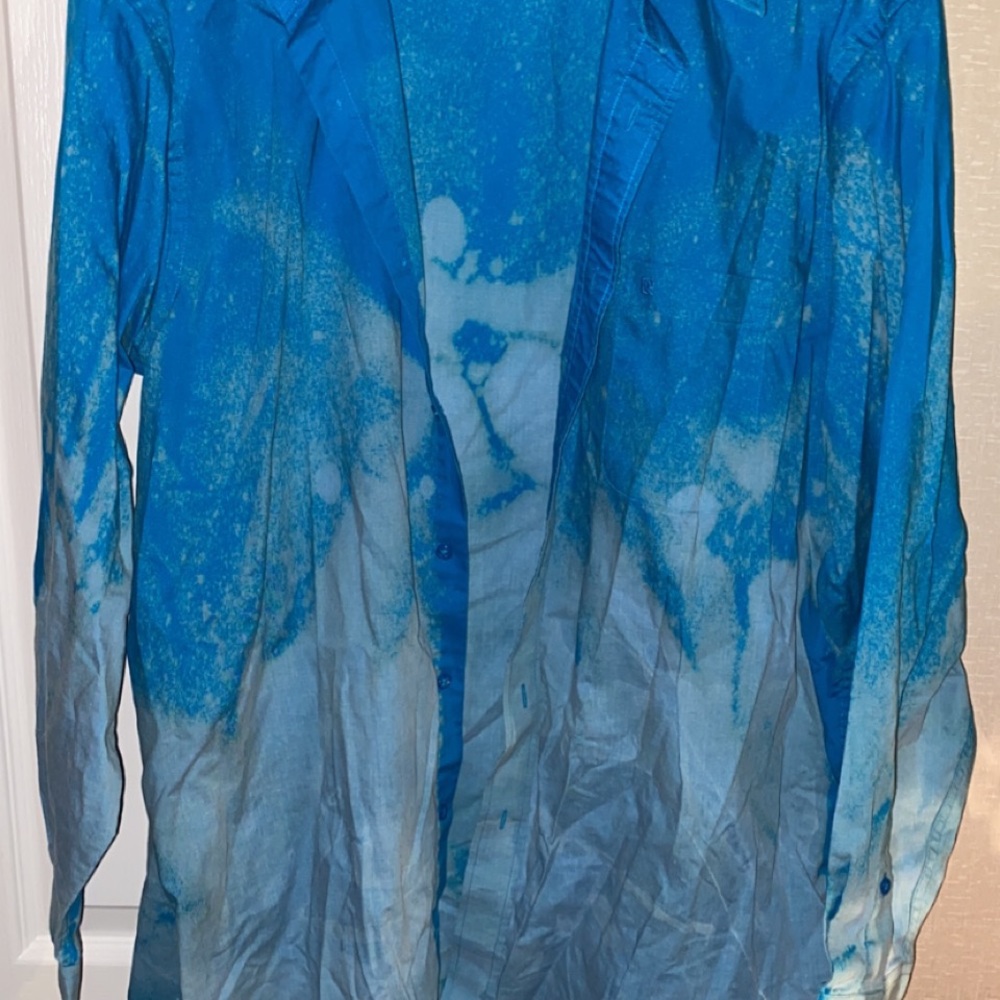 Men’s button down acid wash